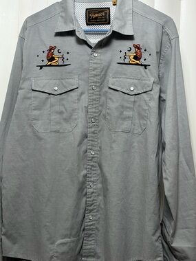 Howler M Gaucho Snapshirt Men's Gray Ocean Offerings Western Cowboy SOLD OUT